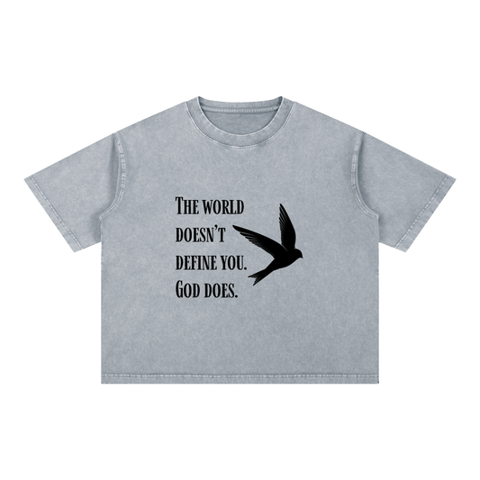 God Defines You Boxy Cotton T-Shirt